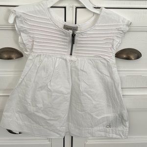 Calvin Klein girls size 3t white blouse top